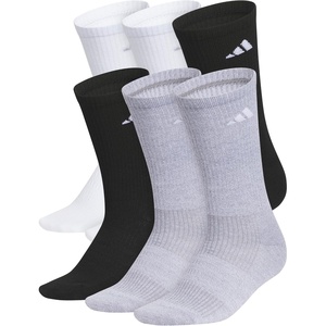 image:imageadidas Womens Superlite Crew Socks 6 PairsWhiteBlackGrey3