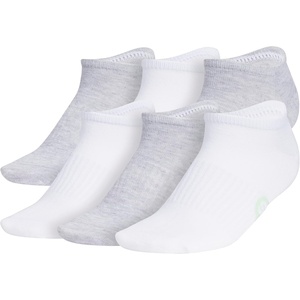 image:imageadidas Womens Superlite No Show Socks 6 PairsCool Light HeatherWhiteBliss PinkClassic