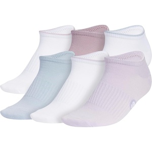image:imageadidas Womens Superlite No Show Socks 6 PairsWhiteShiny Preloved FigShiny Wonder BlueClassic