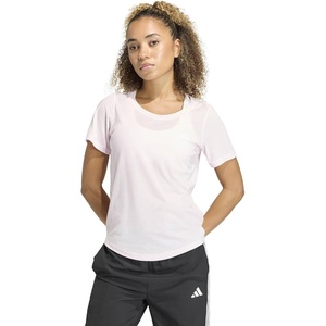 image:imageadidas Womens Workout Essentials Scoop Neck Casual Tops Casual  BlackClear Pink